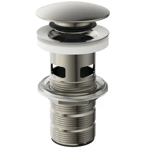 Push-Open-Waschtischabfluss von Ideal Standard mit Überlauf, auswechselbarem Deckel und verchromter Oberfläche für eine einfache Installation.